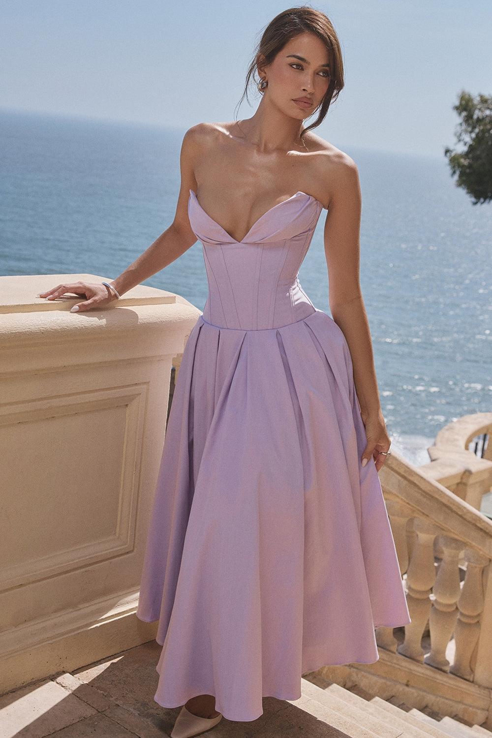 Lady | Sunshine Strapless Tulle Midi Dress