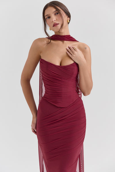 Hallie | Corset with Neck Scarf