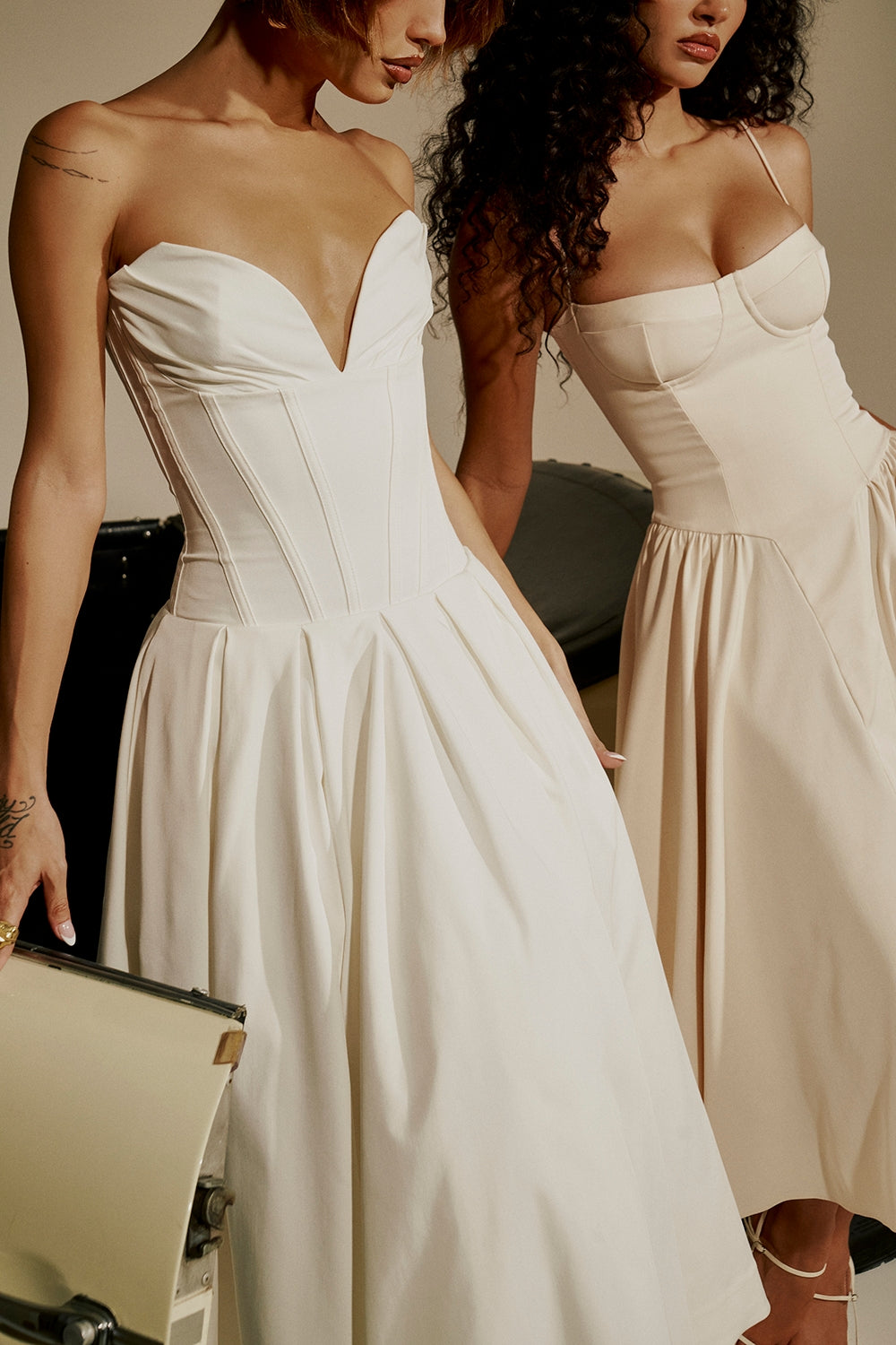 Lady | Sunshine Strapless Tulle Midi Dress