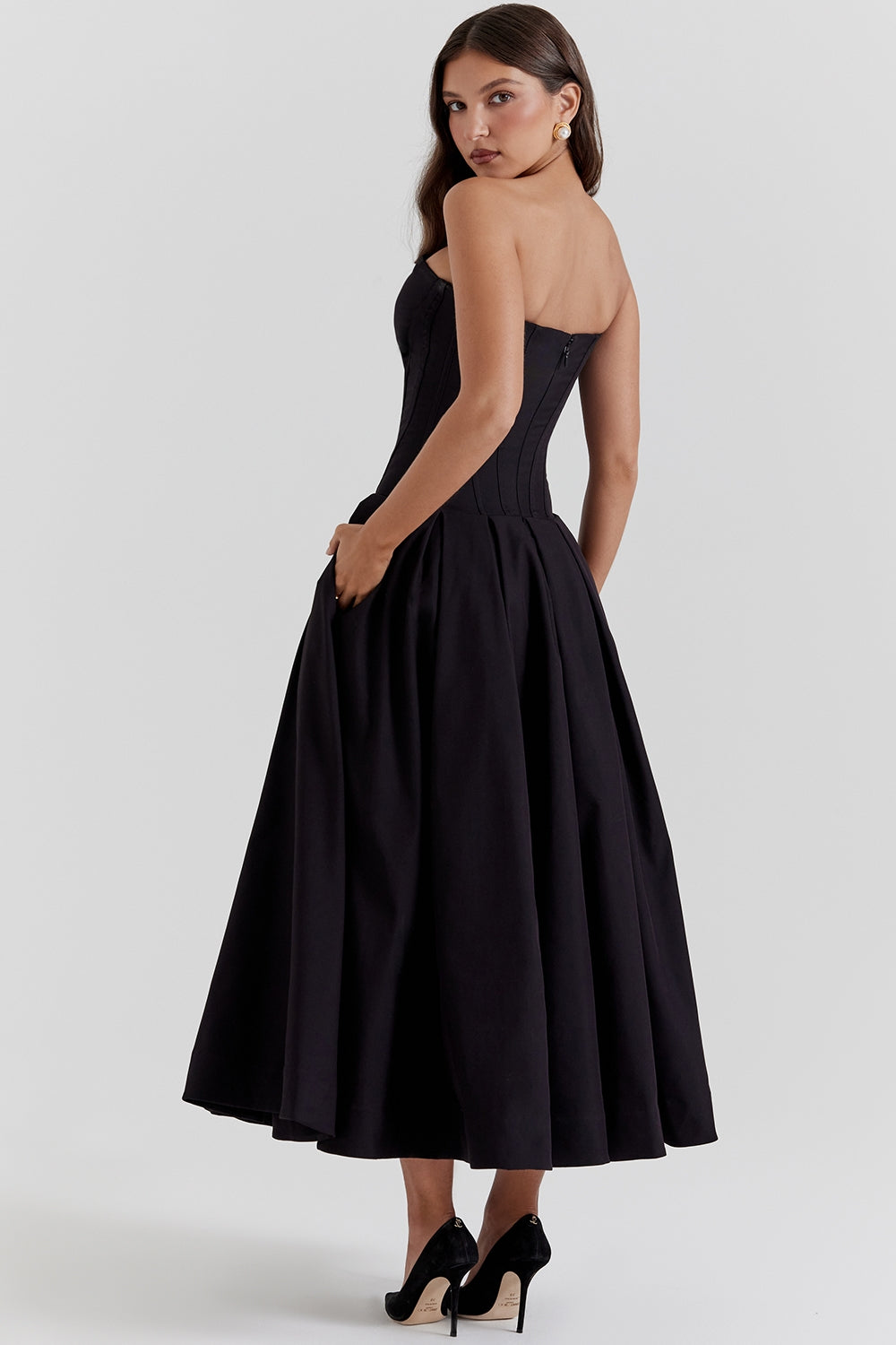 Lady | Sunshine Strapless Tulle Midi Dress