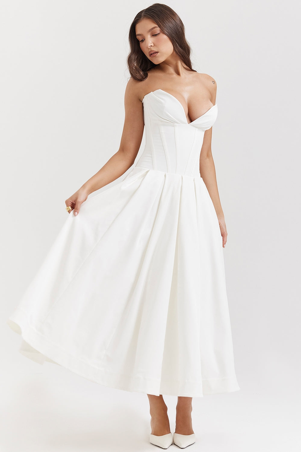 Lady | Sunshine Strapless Tulle Midi Dress