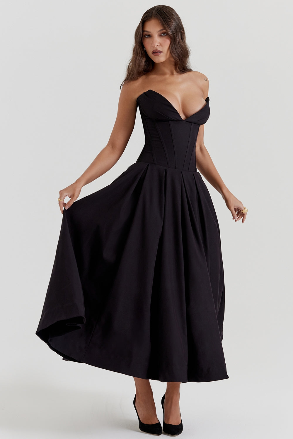 Lady | Sunshine Strapless Tulle Midi Dress