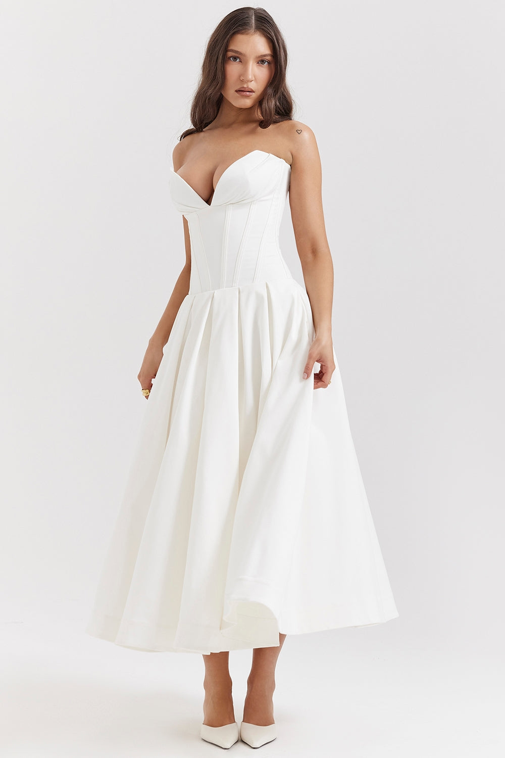 Lady | Sunshine Strapless Tulle Midi Dress