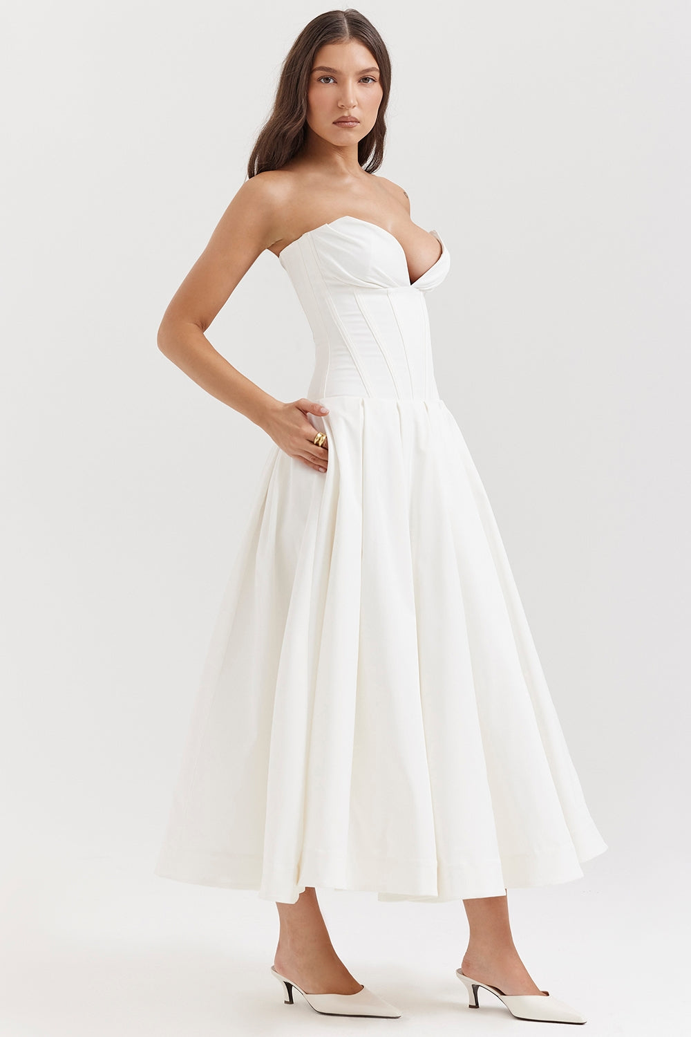 Lady | Sunshine Strapless Tulle Midi Dress