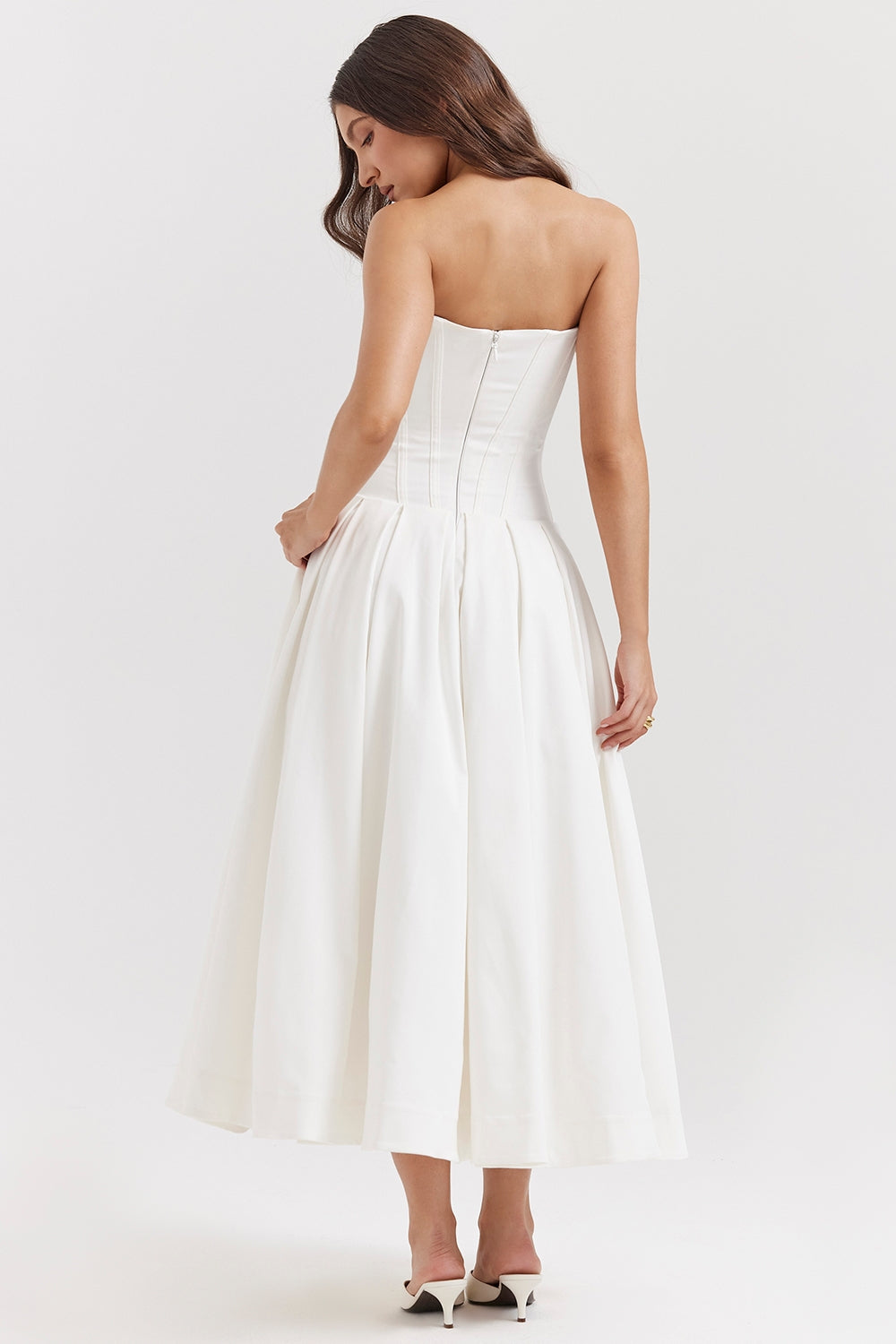 Lady | Sunshine Strapless Tulle Midi Dress