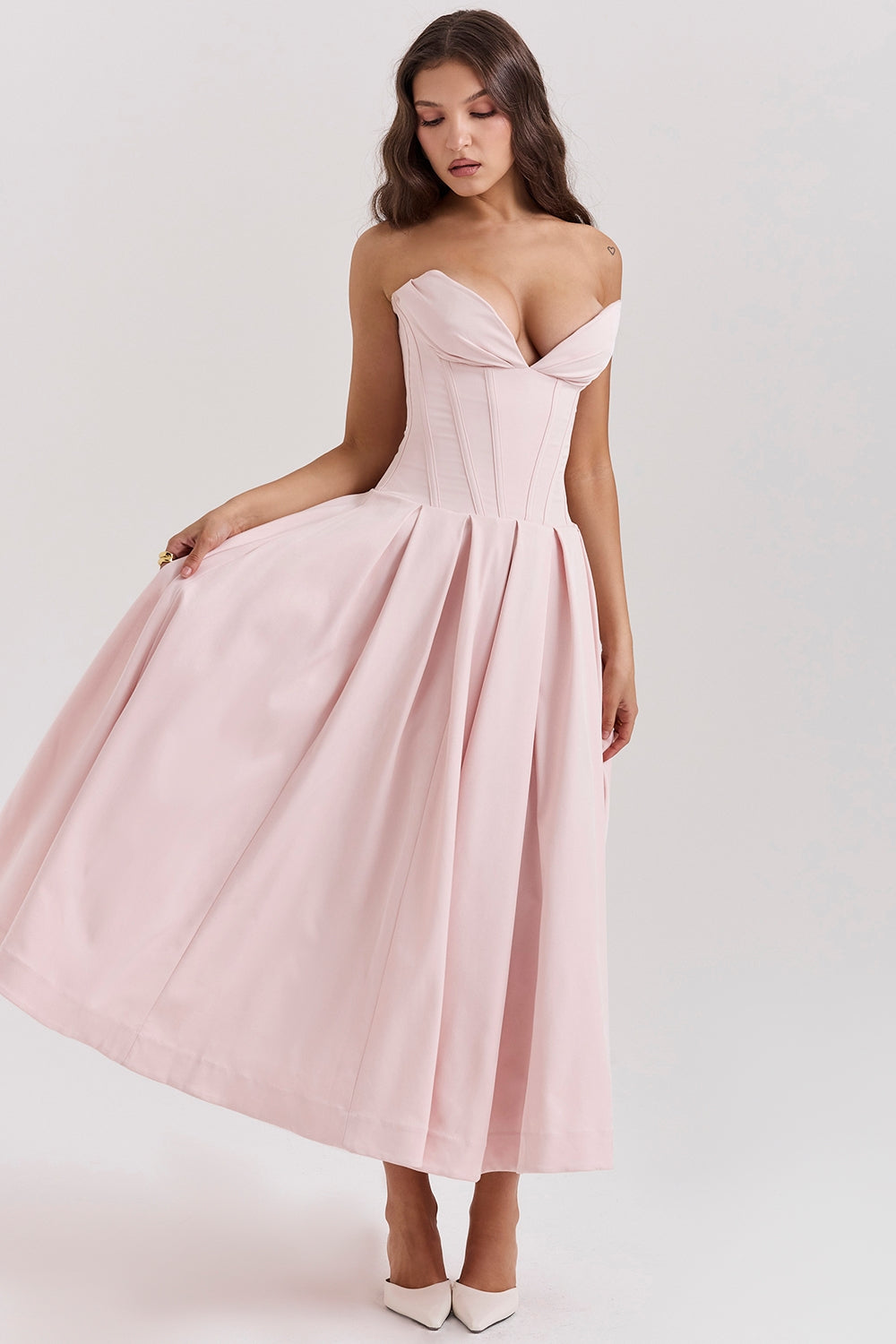 Lady | Sunshine Strapless Tulle Midi Dress