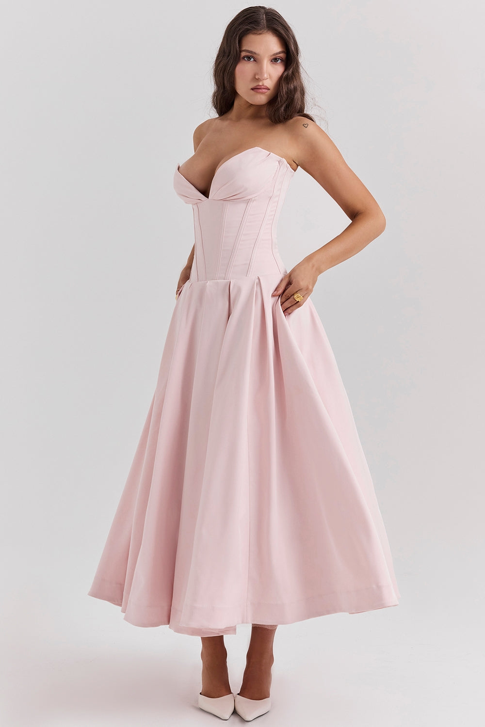 Lady | Sunshine Strapless Tulle Midi Dress