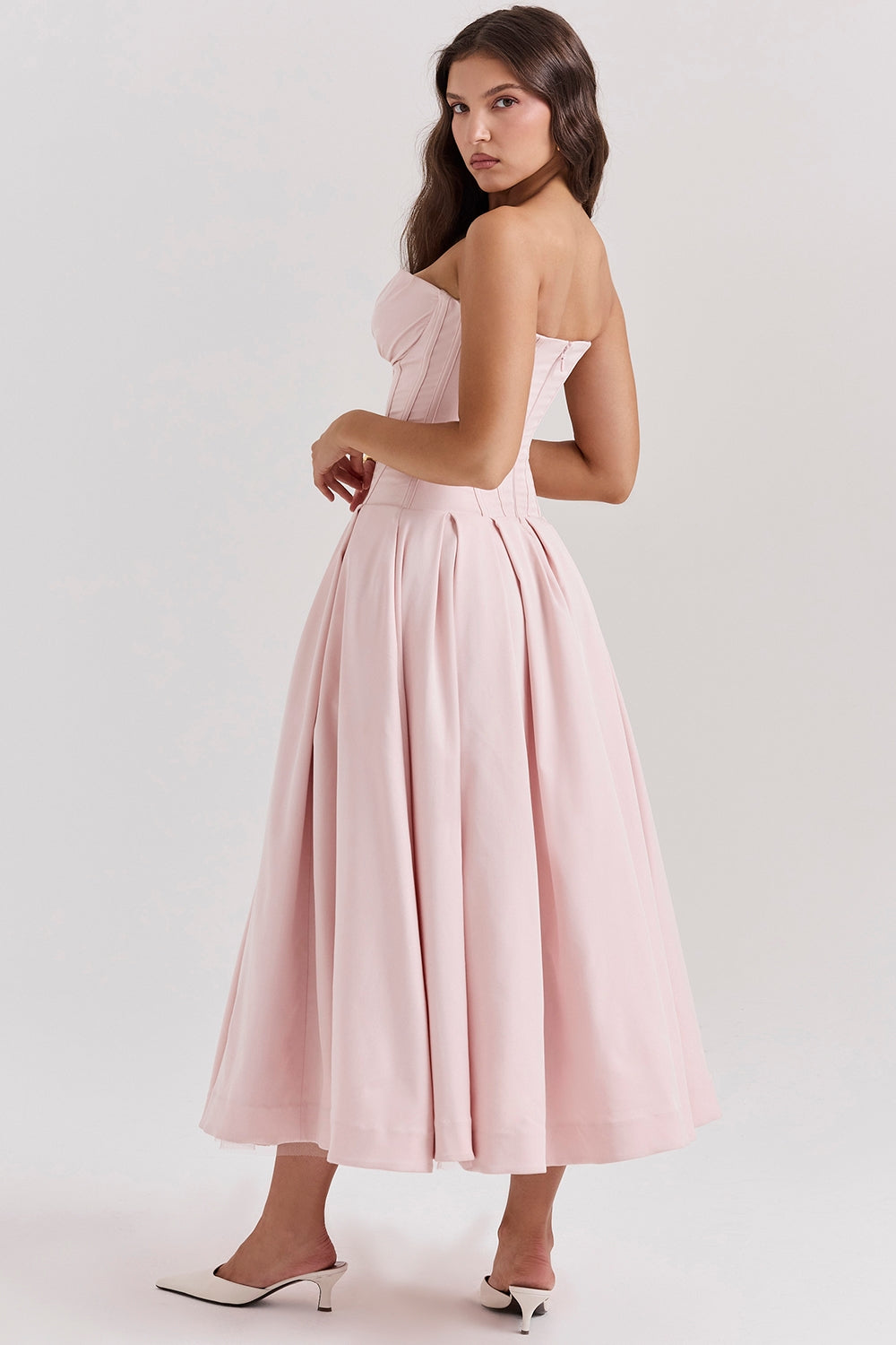 Lady | Sunshine Strapless Tulle Midi Dress