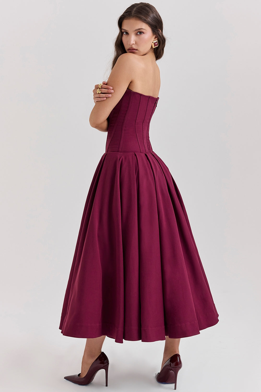 Lady | Sunshine Strapless Tulle Midi Dress